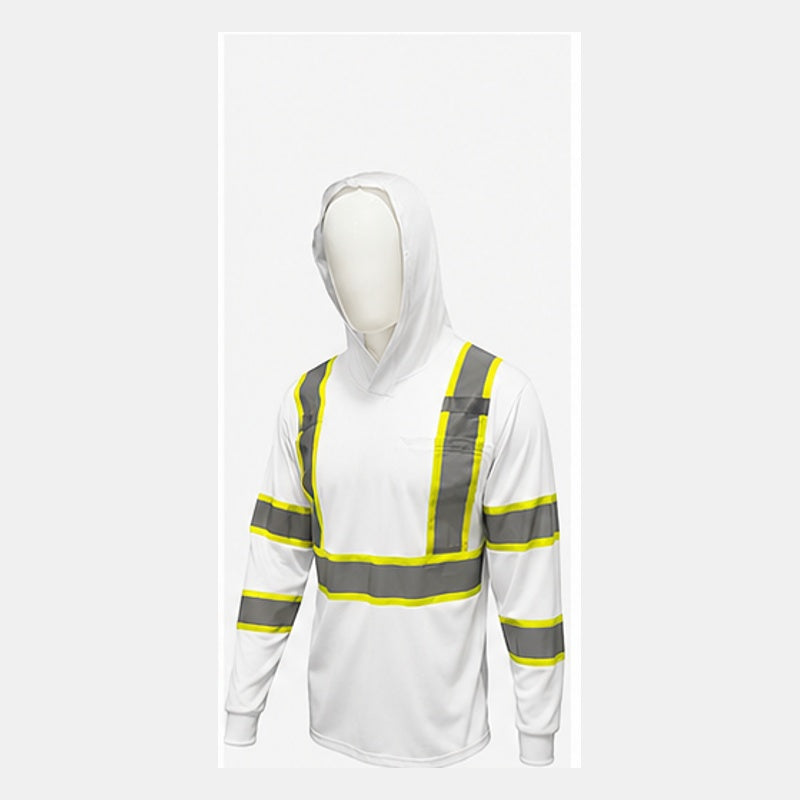 High Visibility Hoodie Long Sleeve Safety Shirt - 10 Pack