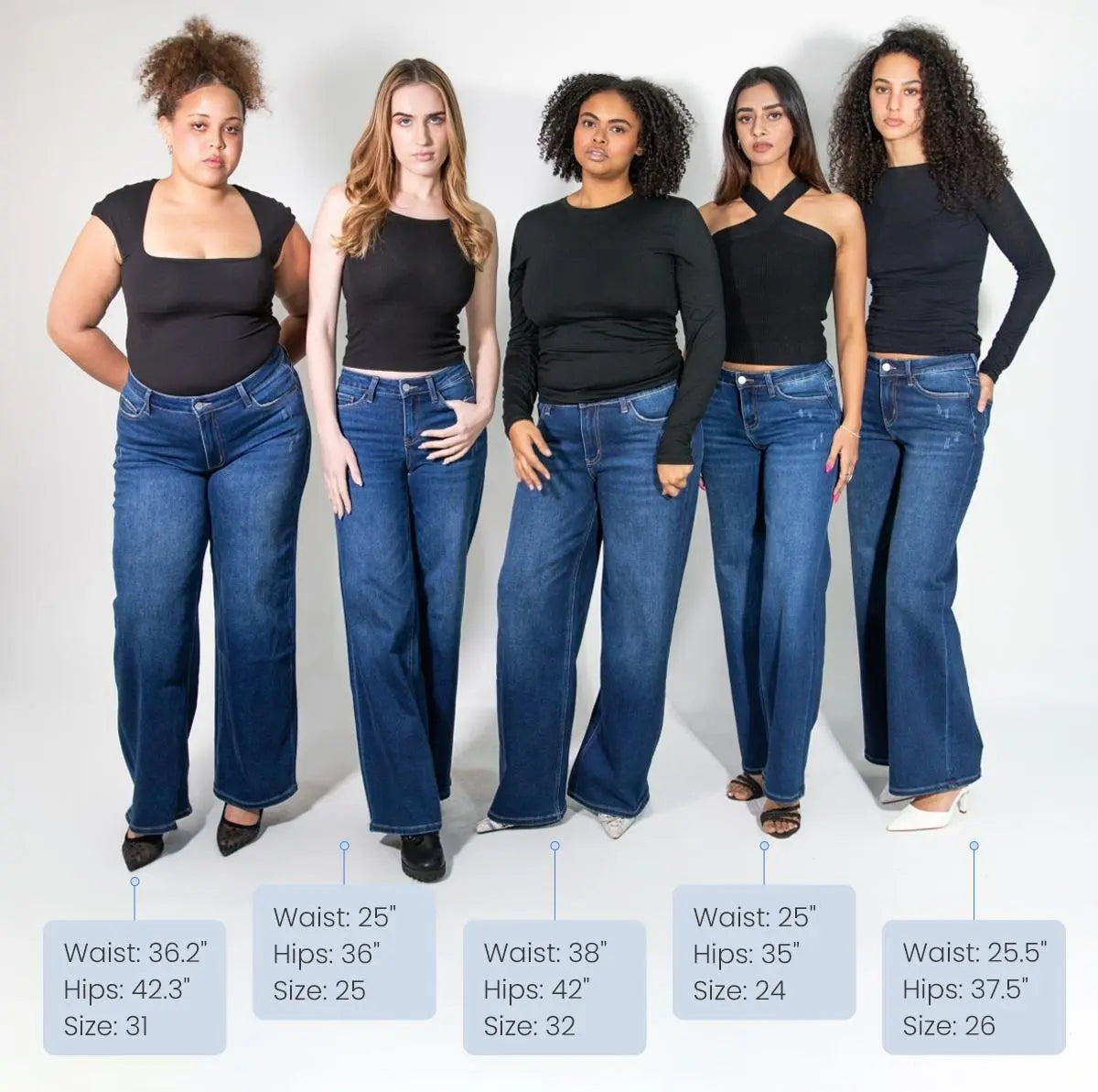 Magic ONESO Mid-Low Rise Baggy Jeans for Women