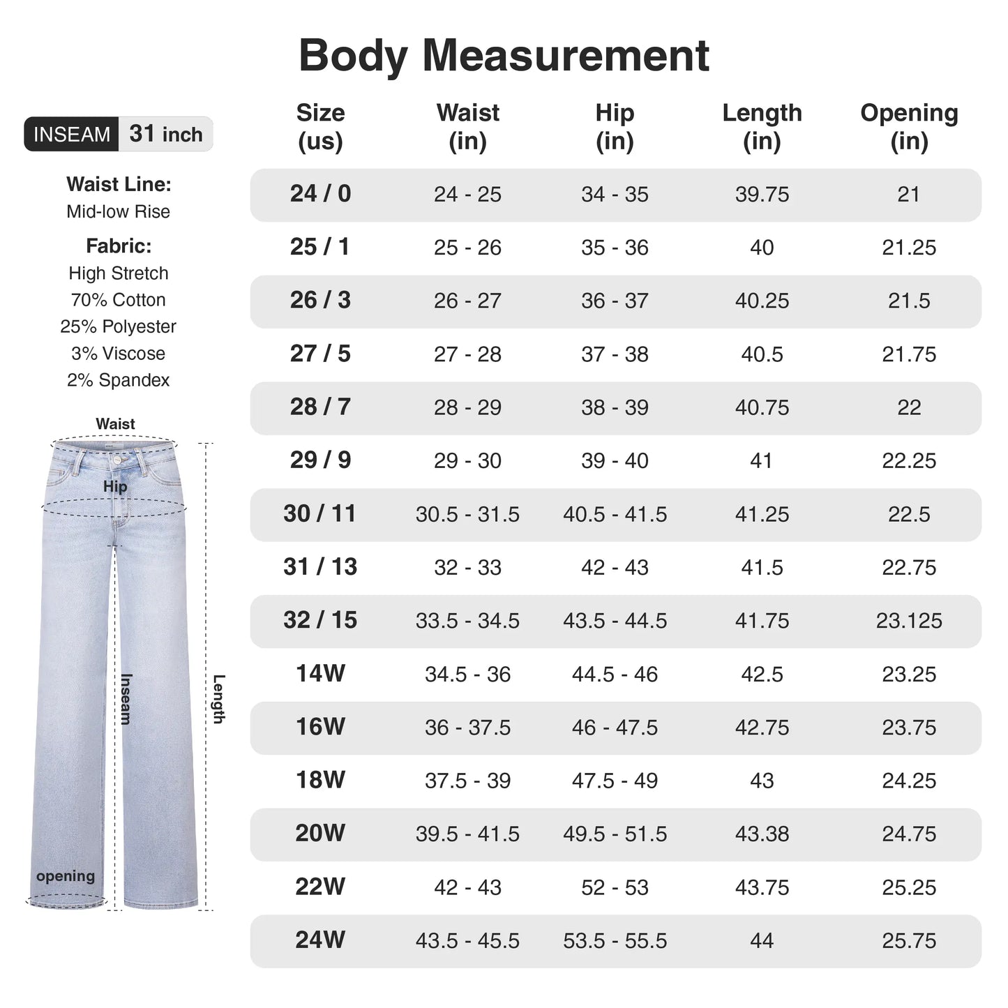 Magic ONESO Mid-Low Rise Baggy Jeans for Women
