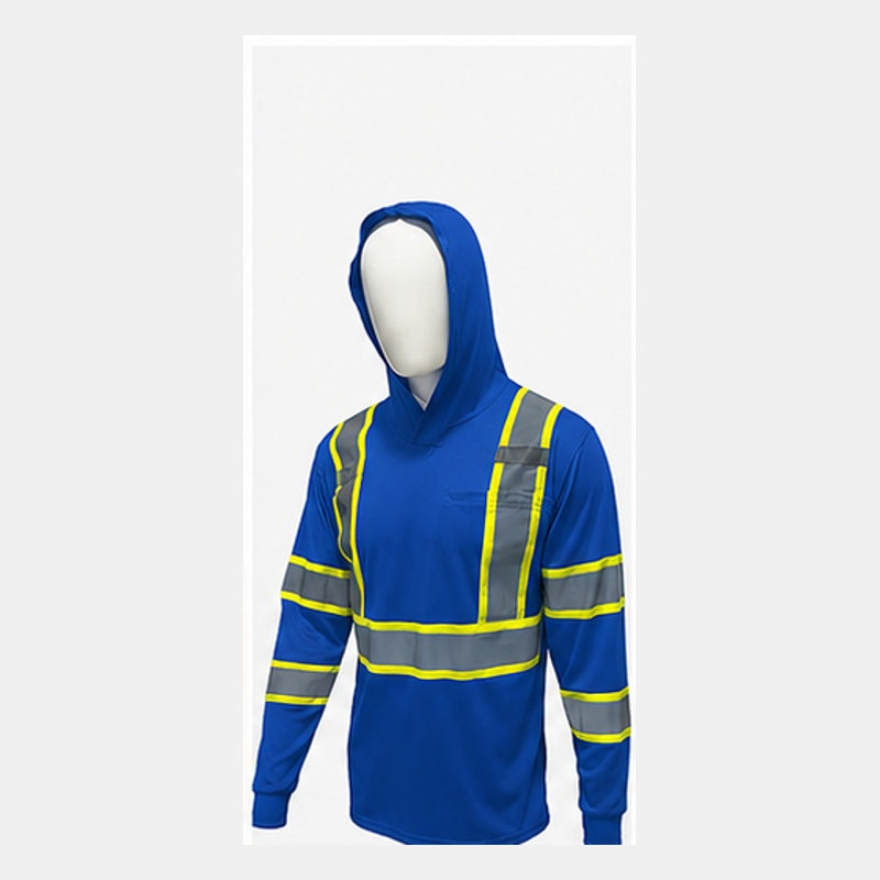 High Visibility Hoodie Long Sleeve Safety Shirt - 10 Pack