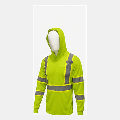 High Visibility Hoodie Long Sleeve Safety Shirt - 10 Pack