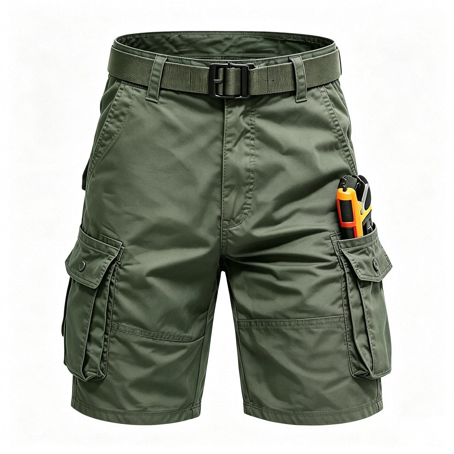 Men Multi-Pocket Tactical Cargo Shorts, Wrinkle Resistant Breathable Hiking Golf Outdoor