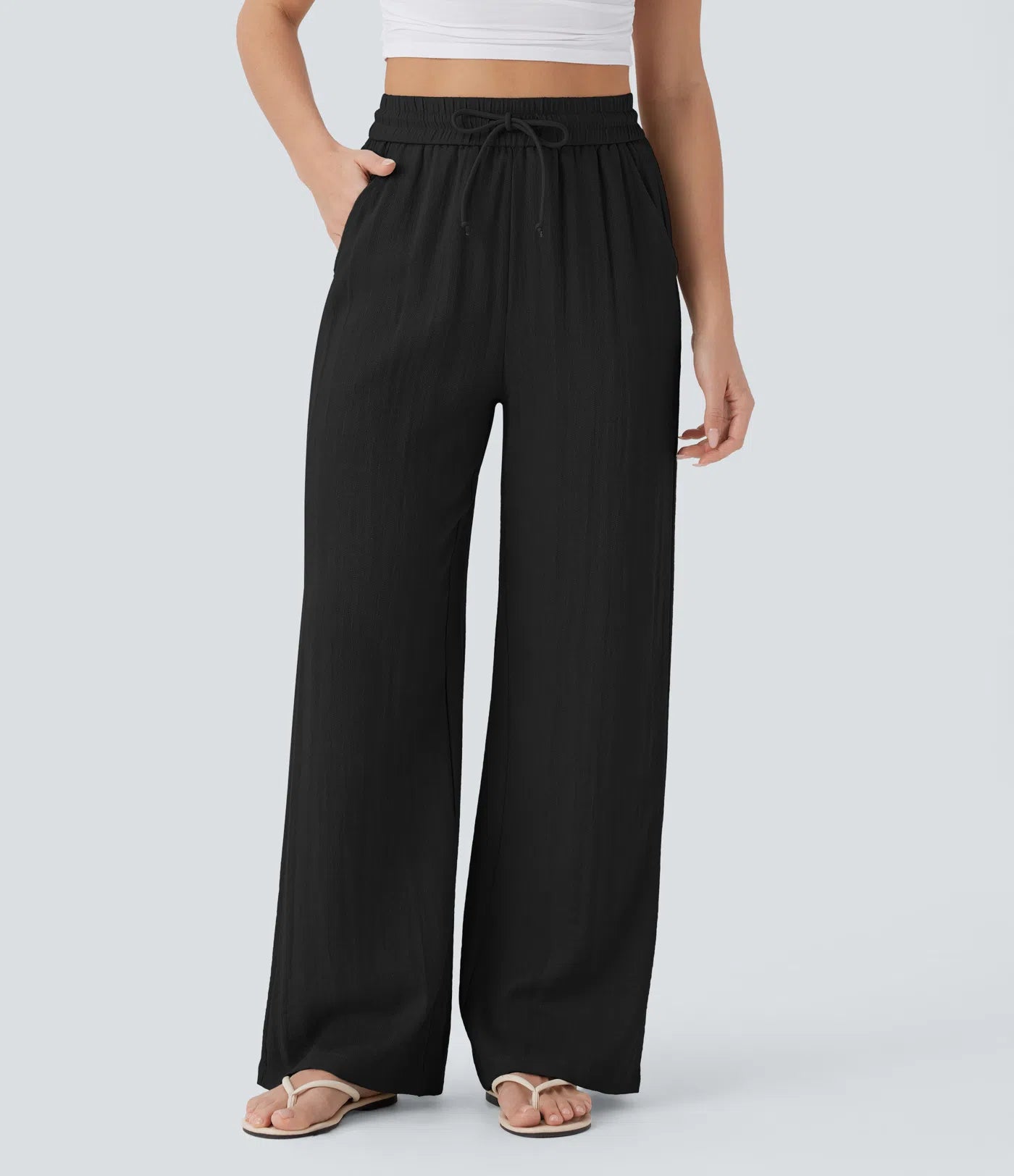 Women's Loose Drawstring Breathable Summer Casual Linen Pants