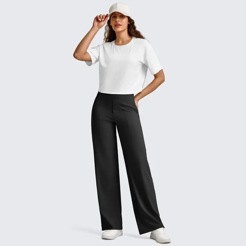 ✨ Women’s High-Waisted Wide-Leg Pants with Pockets | Flattering Fit & All-Day Comfort