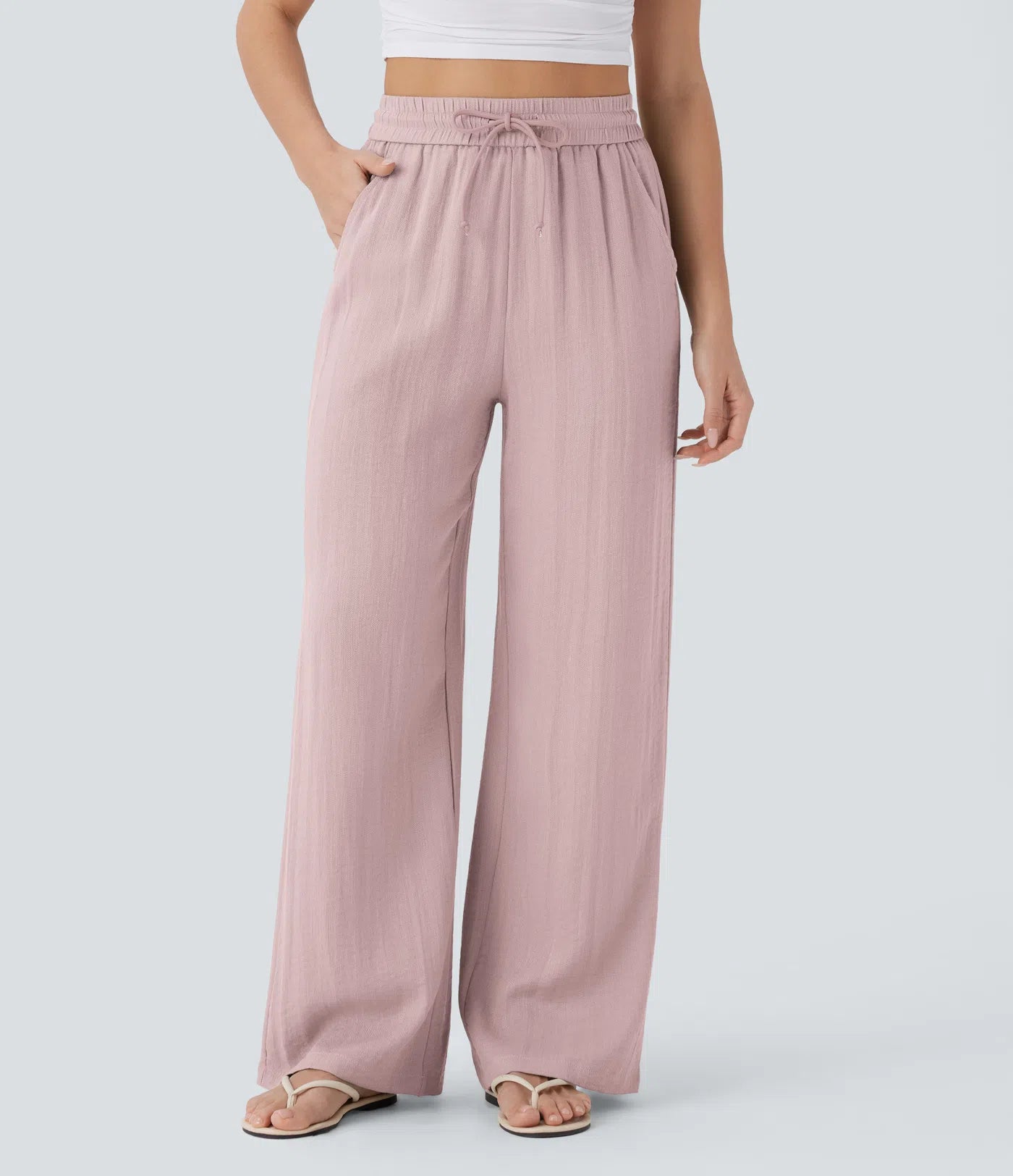 Women's Loose Drawstring Breathable Summer Casual Linen Pants