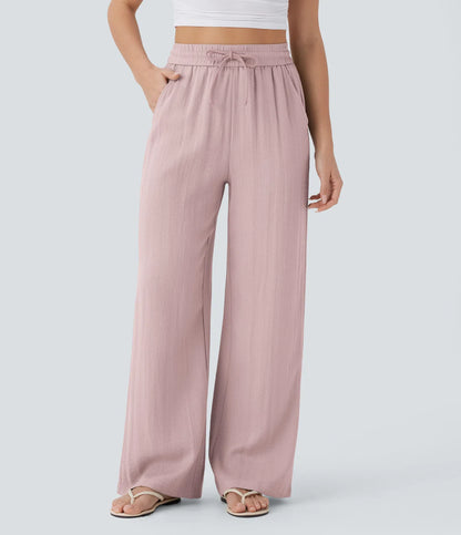 Women's Loose Drawstring Breathable Summer Casual Linen Pants