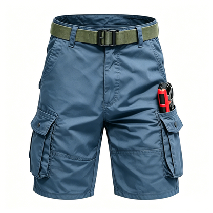 Men Multi-Pocket Tactical Cargo Shorts, Wrinkle Resistant Breathable Hiking Golf Outdoor