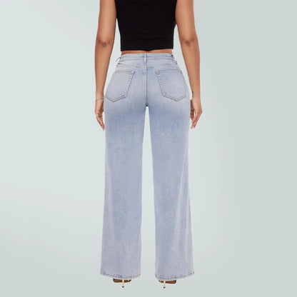 🏆BBL Vintage Wash Plus-Size Jeans -Stretchy, Straight Leg & Butt-Lifting Fit