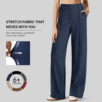 🔥Last Day:90% Off🔥Women's Straight Leg Ponte Yoga Pants with Pockets