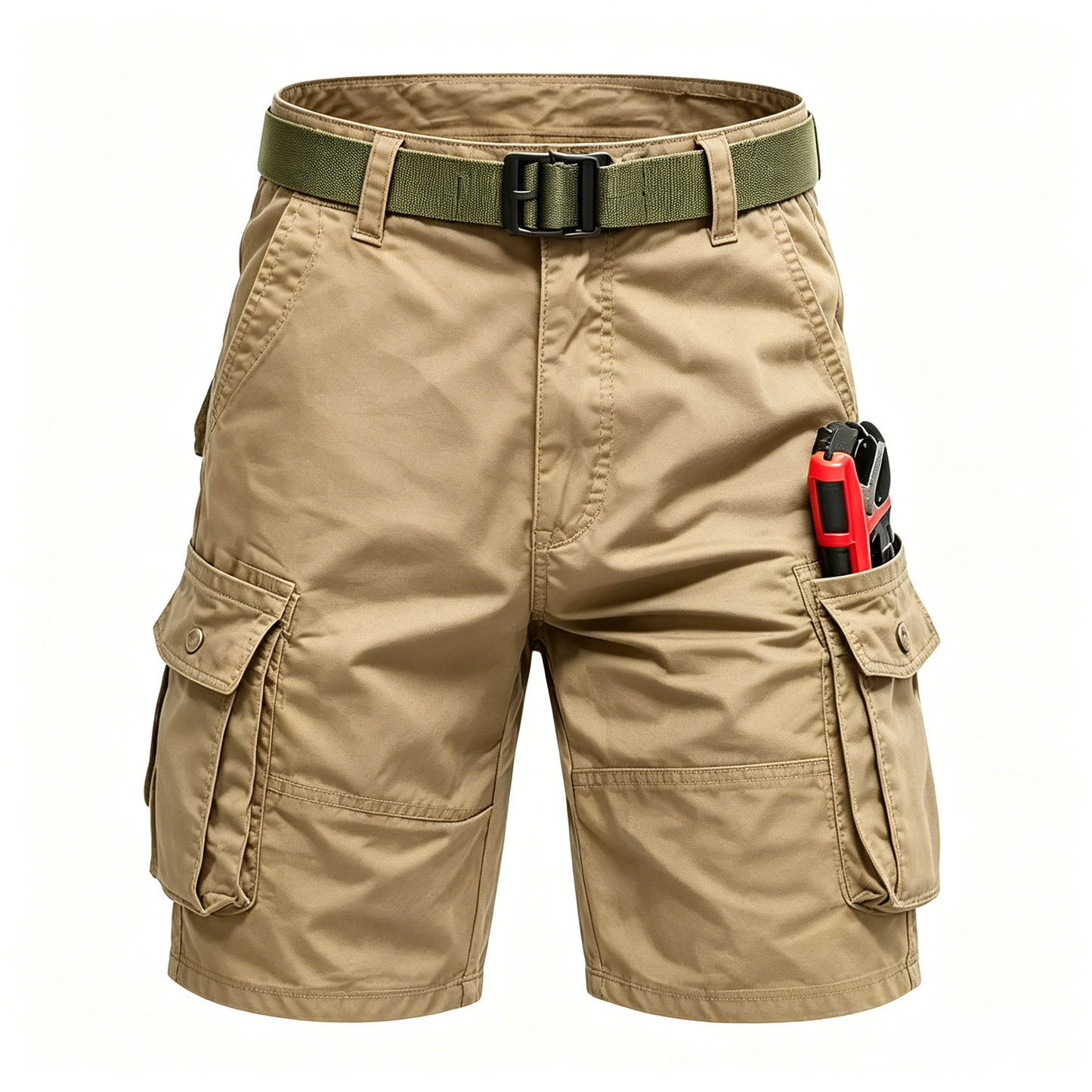 Men Multi-Pocket Tactical Cargo Shorts, Wrinkle Resistant Breathable Hiking Golf Outdoor