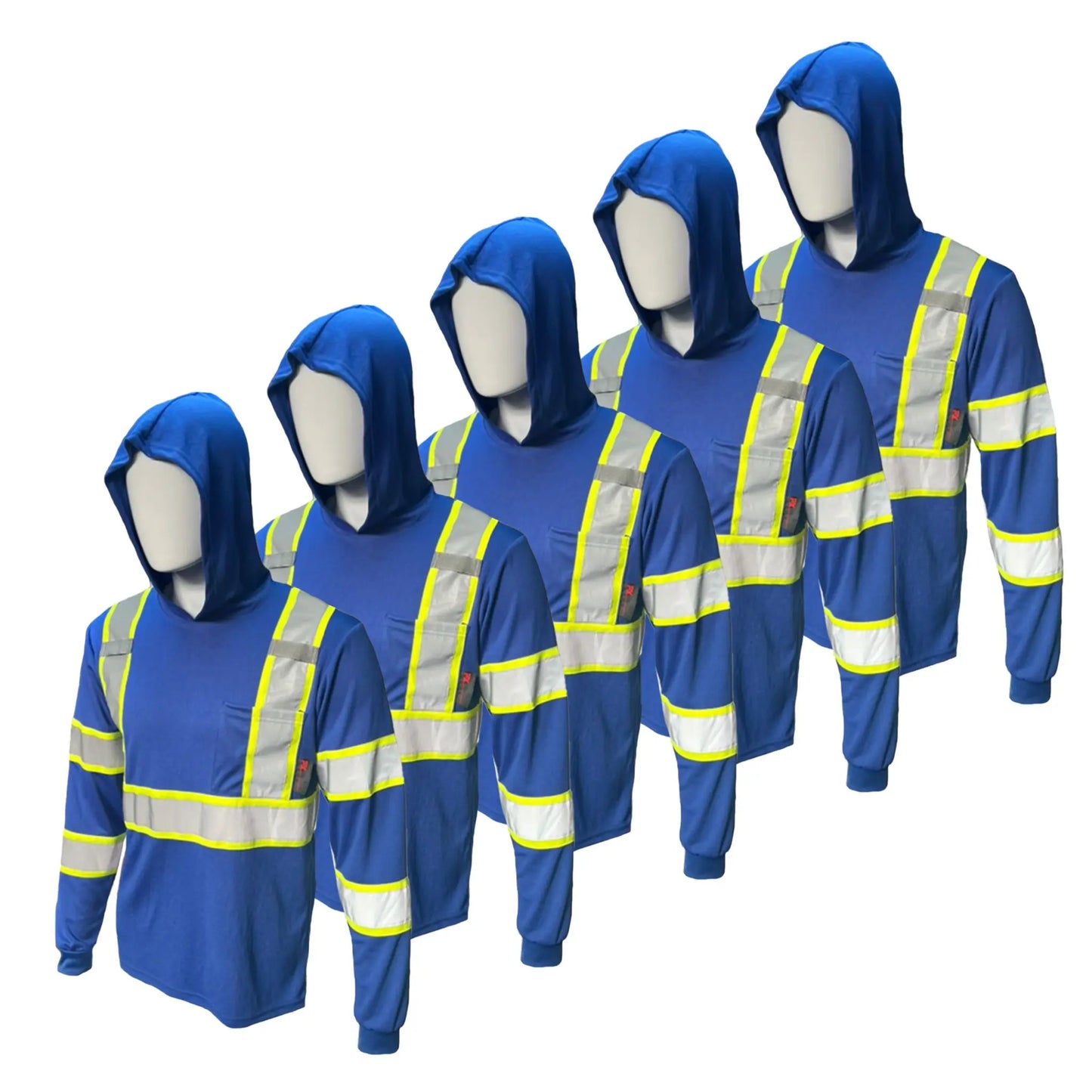 High Visibility Hoodie Long Sleeve Safety Shirt - 10 Pack