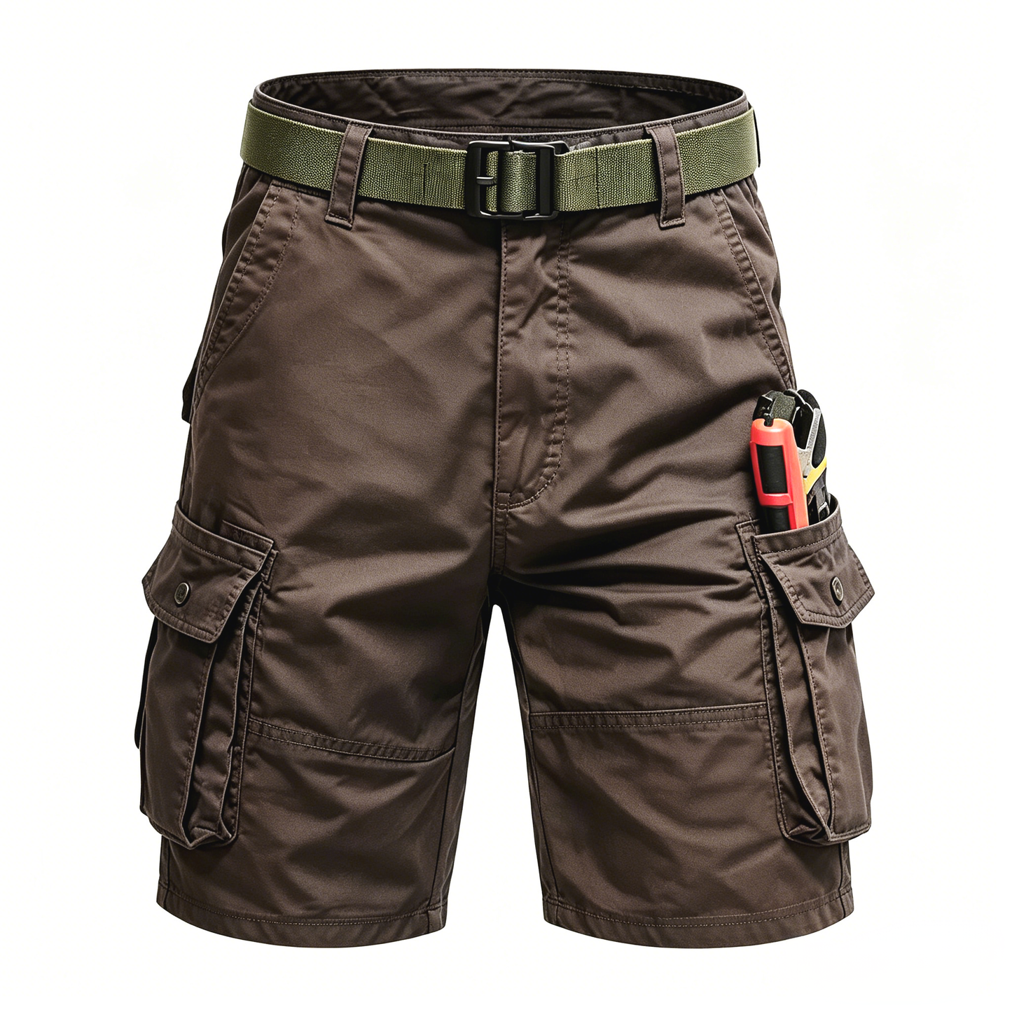 Men Multi-Pocket Tactical Cargo Shorts, Wrinkle Resistant Breathable Hiking Golf Outdoor