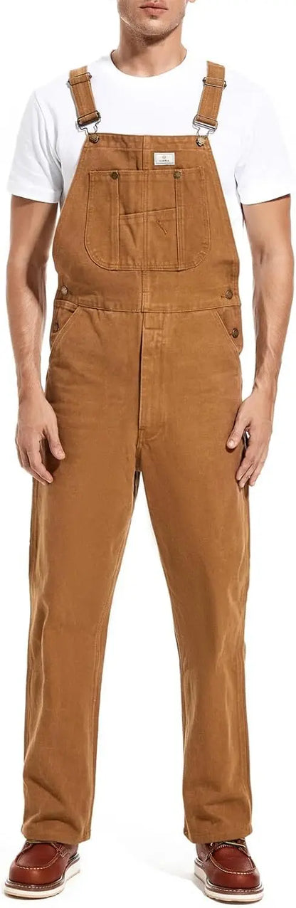 🔥Men's 4-Pack Flex Denim Bib Overalls — Adjustable & Utility Ready