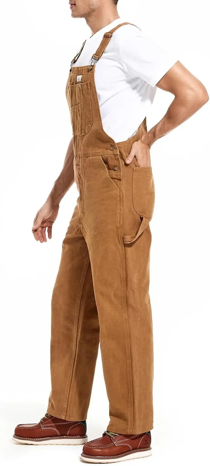 🔥Men's 4-Pack Flex Denim Bib Overalls — Adjustable & Utility Ready
