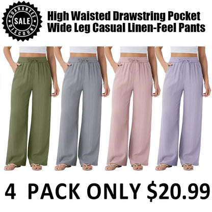 Women's Loose Drawstring Breathable Summer Casual Linen Pants