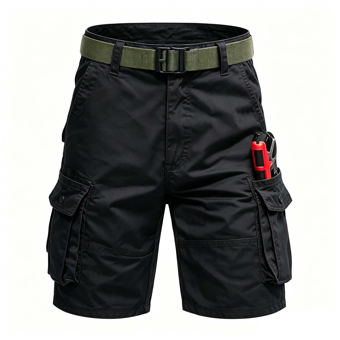 Men Multi-Pocket Tactical Cargo Shorts, Wrinkle Resistant Breathable Hiking Golf Outdoor