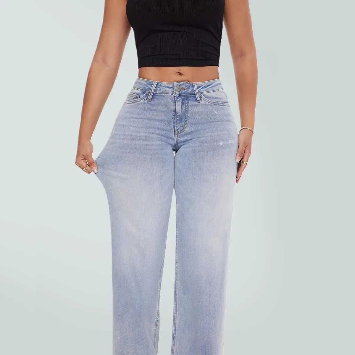 Magic ONESO Mid-Low Rise Baggy Jeans for Women