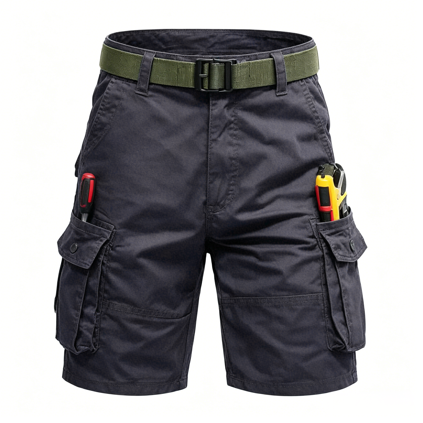Men Multi-Pocket Tactical Cargo Shorts, Wrinkle Resistant Breathable Hiking Golf Outdoor