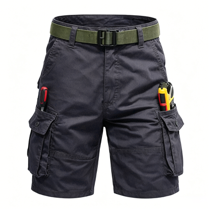 Men Multi-Pocket Tactical Cargo Shorts, Wrinkle Resistant Breathable Hiking Golf Outdoor