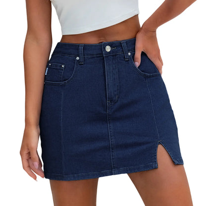 👖✨ Women’s High-Waisted Denim Skort – Mini Skirt Vibes with Shorts Comfort! 🔥💃