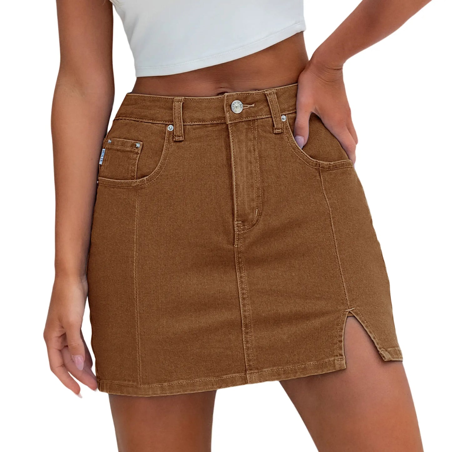 👖✨ Women’s High-Waisted Denim Skort – Mini Skirt Vibes with Shorts Comfort! 🔥💃