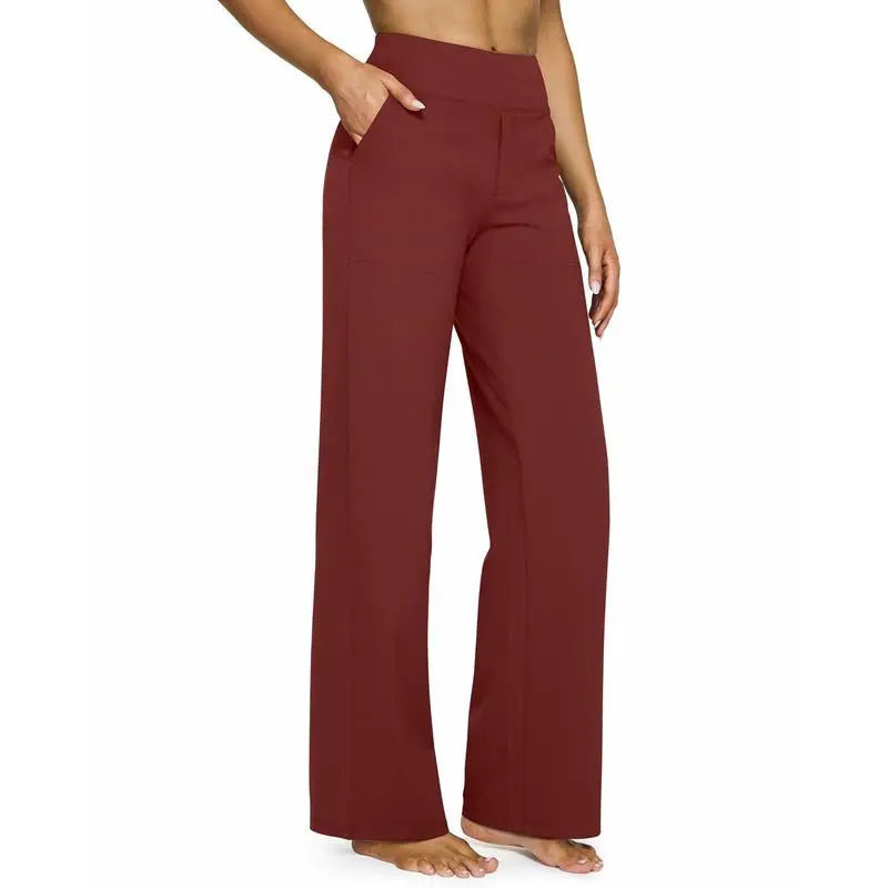 ✨ Women’s High-Waisted Wide-Leg Pants with Pockets | Flattering Fit & All-Day Comfort
