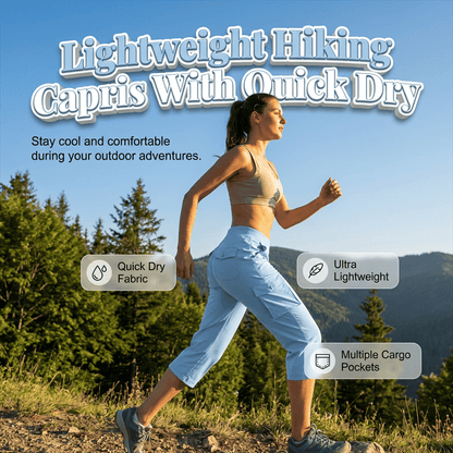 This Week's Special Price💥Women's Lightweight Hiking Capris: Quick-Dry, 6 Pockets, Loose Fit