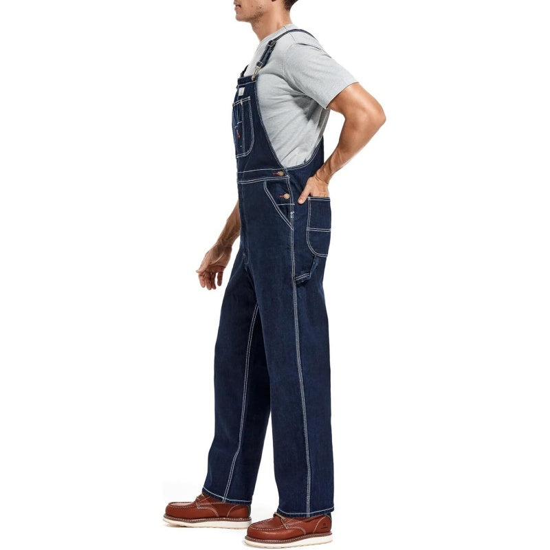 🔥CLEARANCE SALE🔥Men's Heavy-Duty Denim Bib Overalls – Adjustable Straps & Utility Pockets