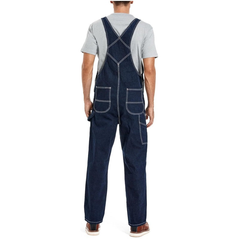 🔥CLEARANCE SALE🔥Men's Heavy-Duty Denim Bib Overalls – Adjustable Straps & Utility Pockets
