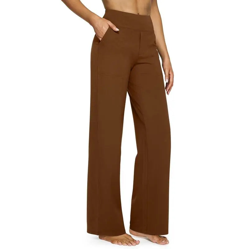 ✨ Women’s High-Waisted Wide-Leg Pants with Pockets | Flattering Fit & All-Day Comfort