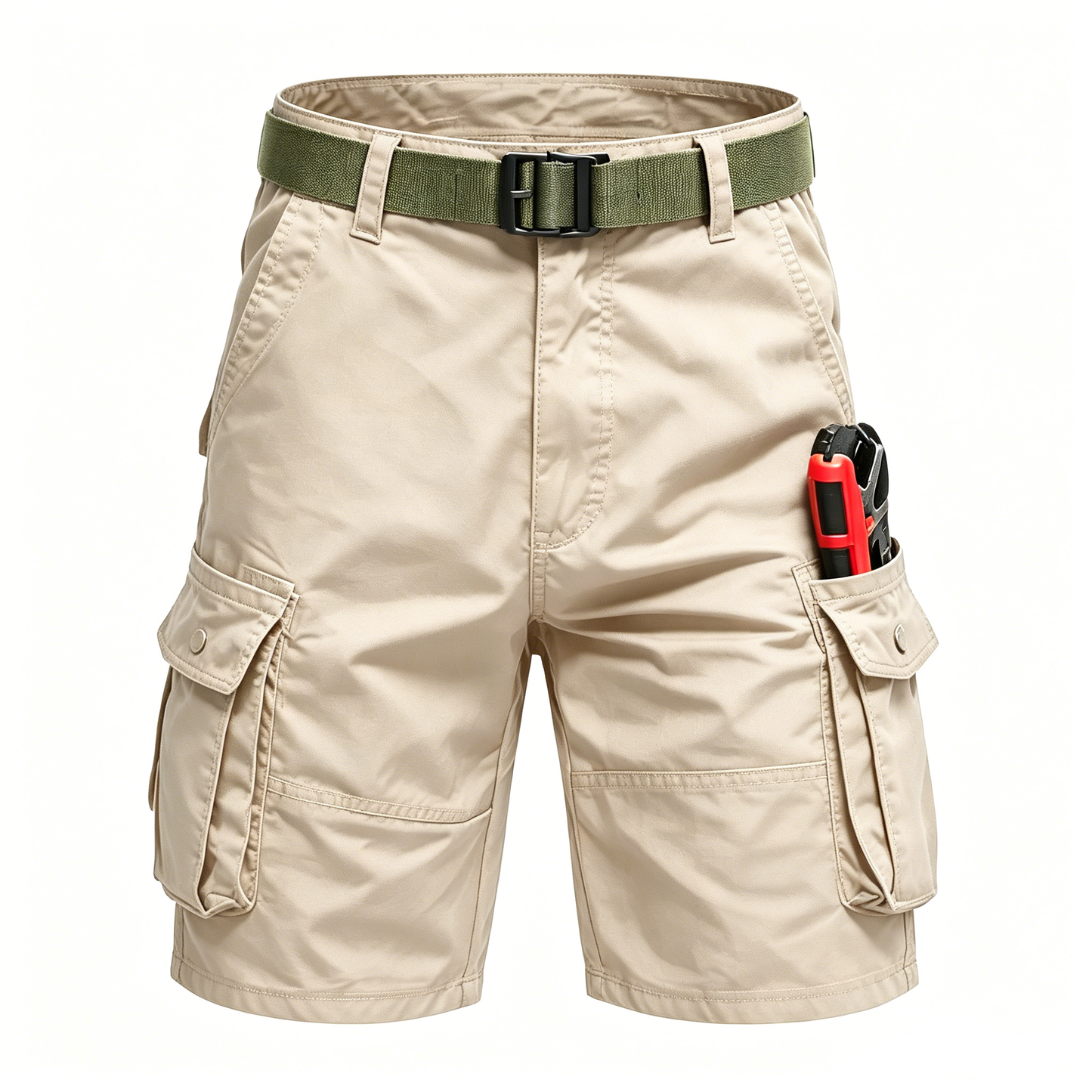 Men Multi-Pocket Tactical Cargo Shorts, Wrinkle Resistant Breathable Hiking Golf Outdoor