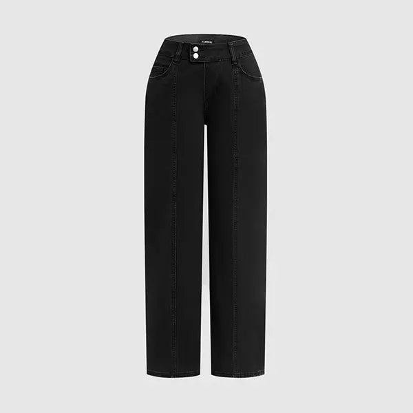 Mid Rise Straight Leg Pants for Women