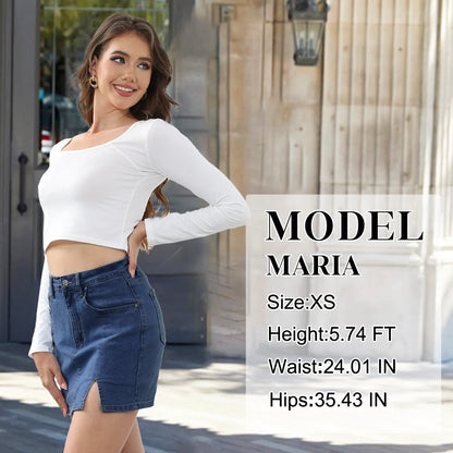 👖✨ Women’s High-Waisted Denim Skort – Mini Skirt Vibes with Shorts Comfort! 🔥💃