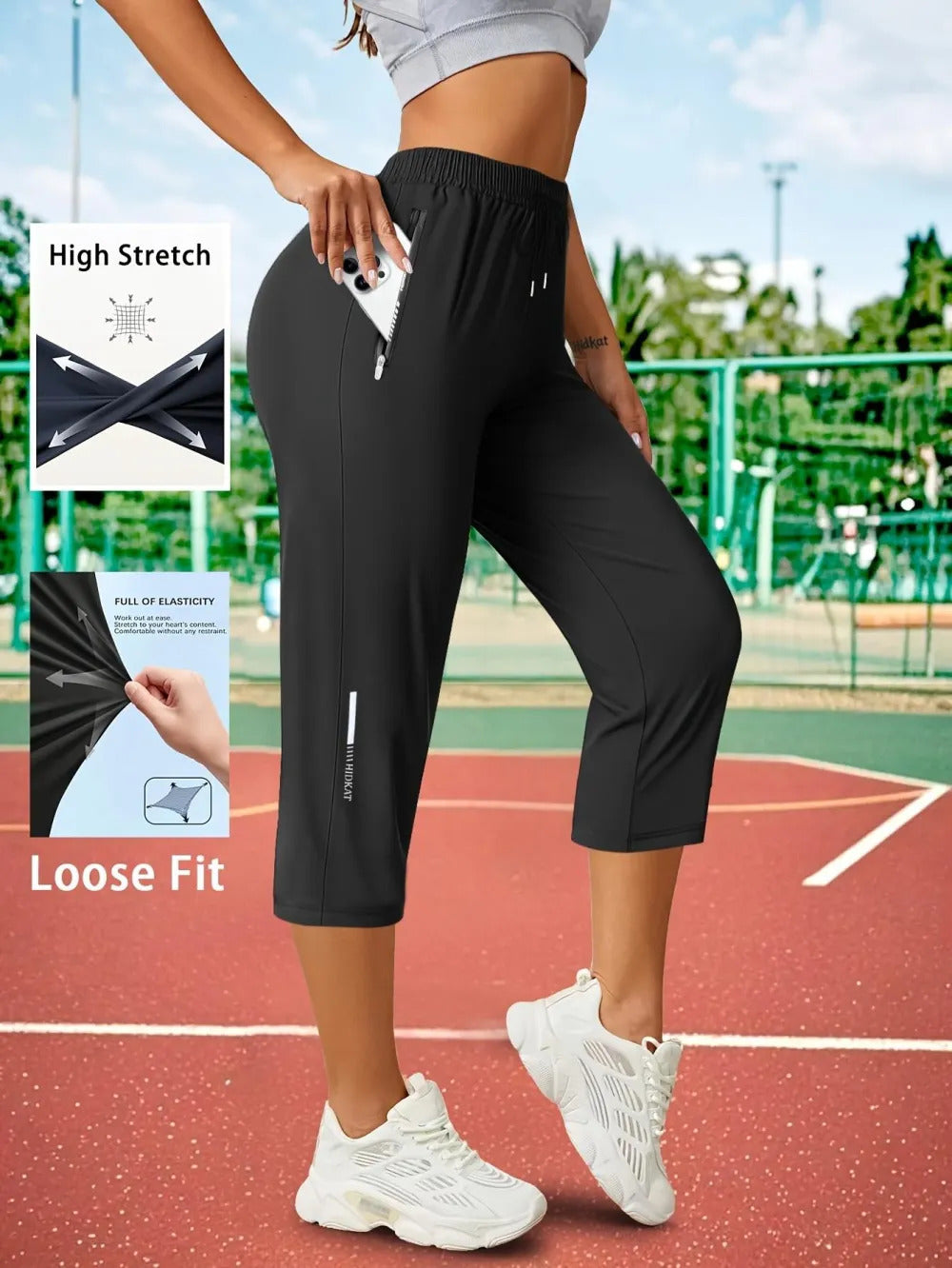 Women's Capris Pants - Loose Fit