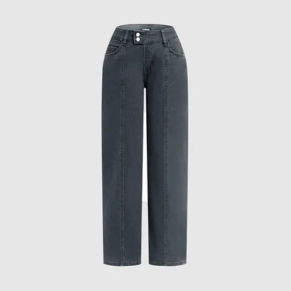Mid Rise Straight Leg Pants for Women