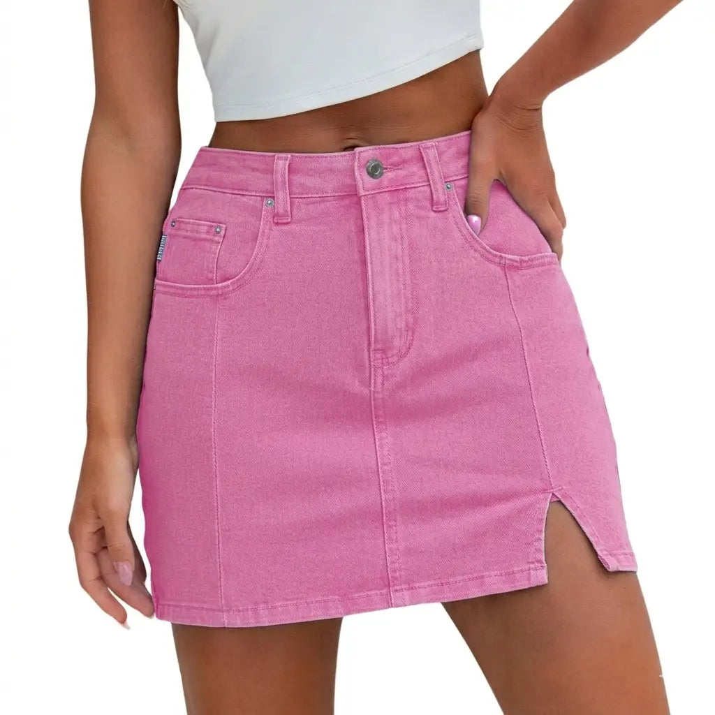 👖✨ Women’s High-Waisted Denim Skort – Mini Skirt Vibes with Shorts Comfort! 🔥💃