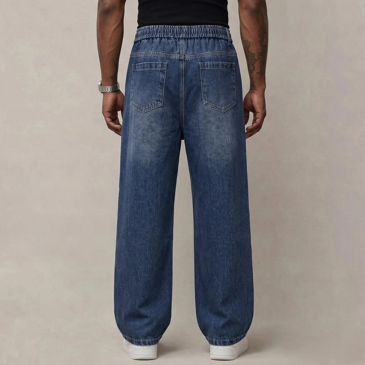 🔥 Men's Stretch Cotton Loose-Fit Drawstring Jeans