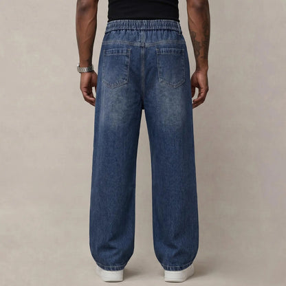 🔥 Men's Stretch Cotton Loose-Fit Drawstring Jeans