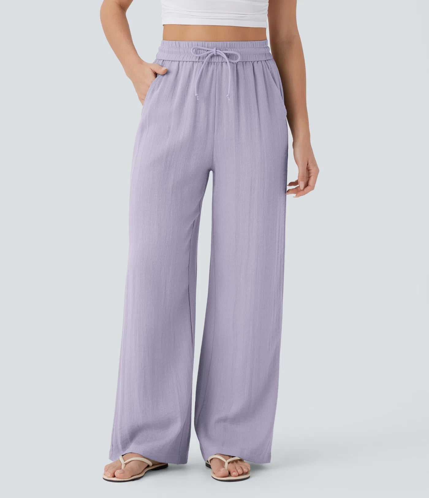 Women's Loose Drawstring Breathable Summer Casual Linen Pants