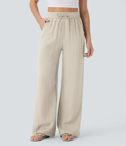 Women's Loose Drawstring Breathable Summer Casual Linen Pants