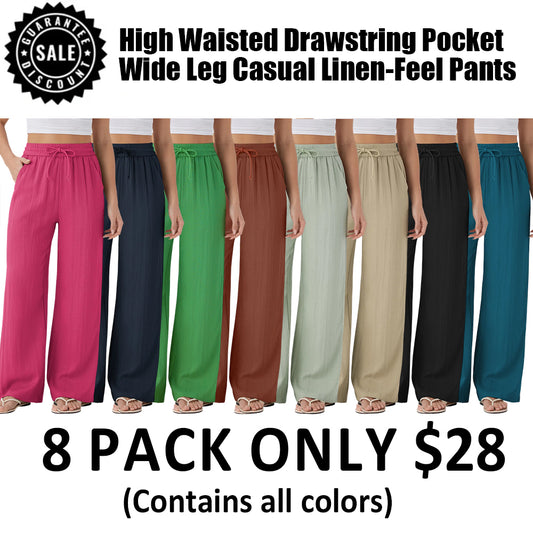 Women's Loose Drawstring Breathable Summer Casual Linen Pants